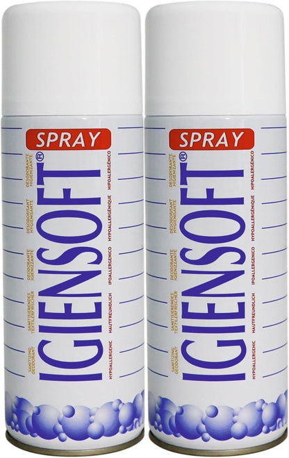 HOME PRO Deo Igiensoft Spray Sanitizzante Ipoallergenico, Deodorante per Tessuti, Disinfetta i Vestiti, Protegge i Tessuti, Armadi, Elimina gli Odori 2x400ml