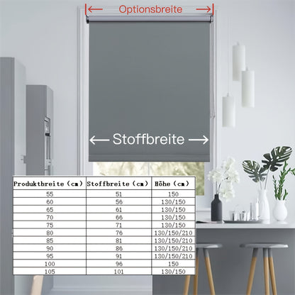 1 tenda parasole a clip senza fori | Privacy e blocco solare, catenella di sicurezza, sonno confortevole per camera da letto e casa | Larghezza = Larghezza del tessuto più 4 cm