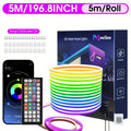 Luci LED Neon a Corda Flessibili 30/20/15/10/5m, Controllo via App/Telecomando, Modalità Multiple, Luci Neon RGB