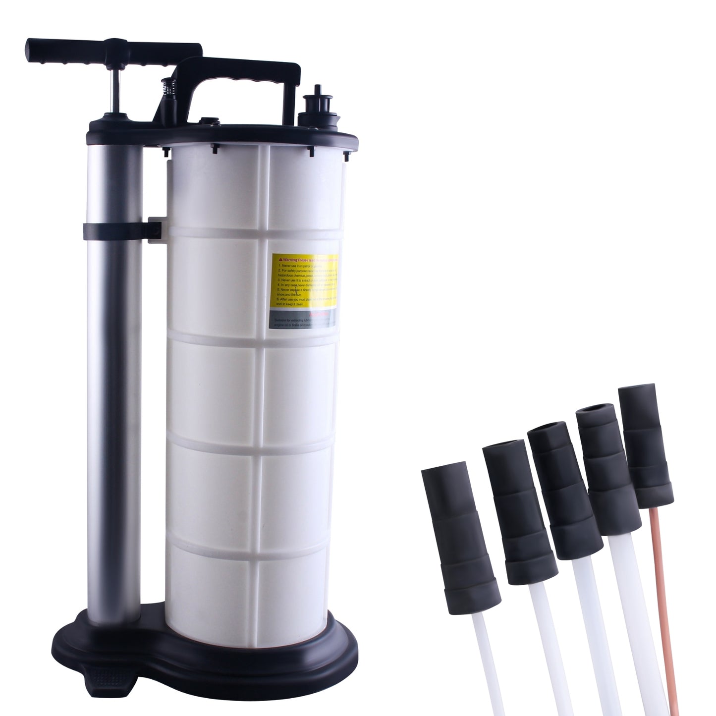 1 pezzo Pompa Manuale per Estrazione Olio 9L con 4 Tubi per Manutenzione Motore Auto, Trasferimento Diesel e Liquidi