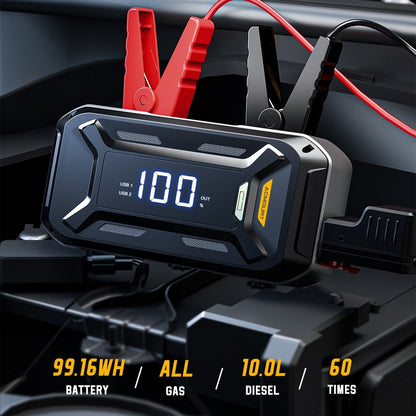 ACMOUNT Avviatore per Auto, Booster di Batteria ad Alta Capacità 26800mAh per Tutti i Motori a Benzina e Diesel fino a 10.0L, Avviatore Automatico 12V con Torcia, Ampio Display LCD, Ricarica Rapida USB