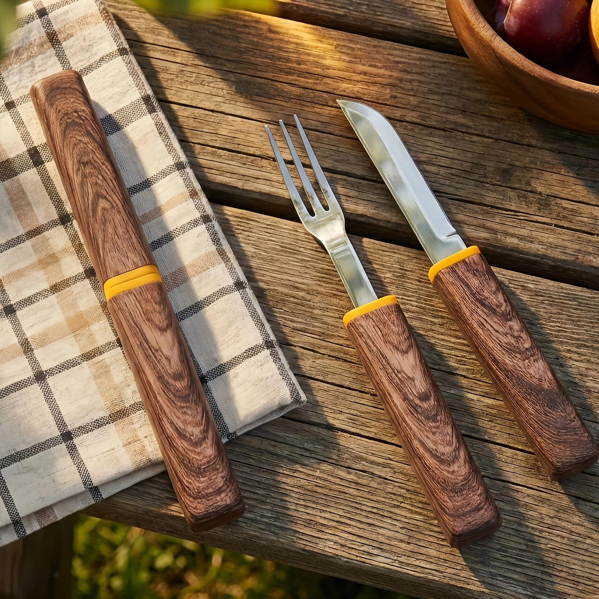 Forchette, legno per campeggio e viaggio – vista dettagliata 10