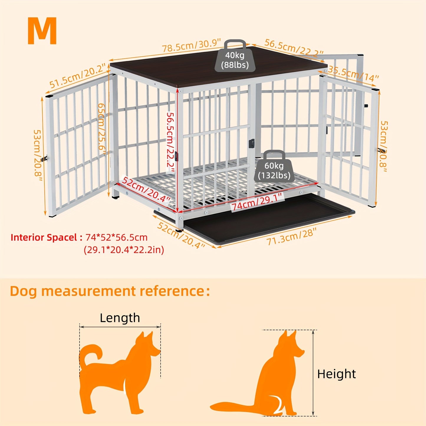 Gabbia per cani, legno per animali e casa – vista dettagliata 5