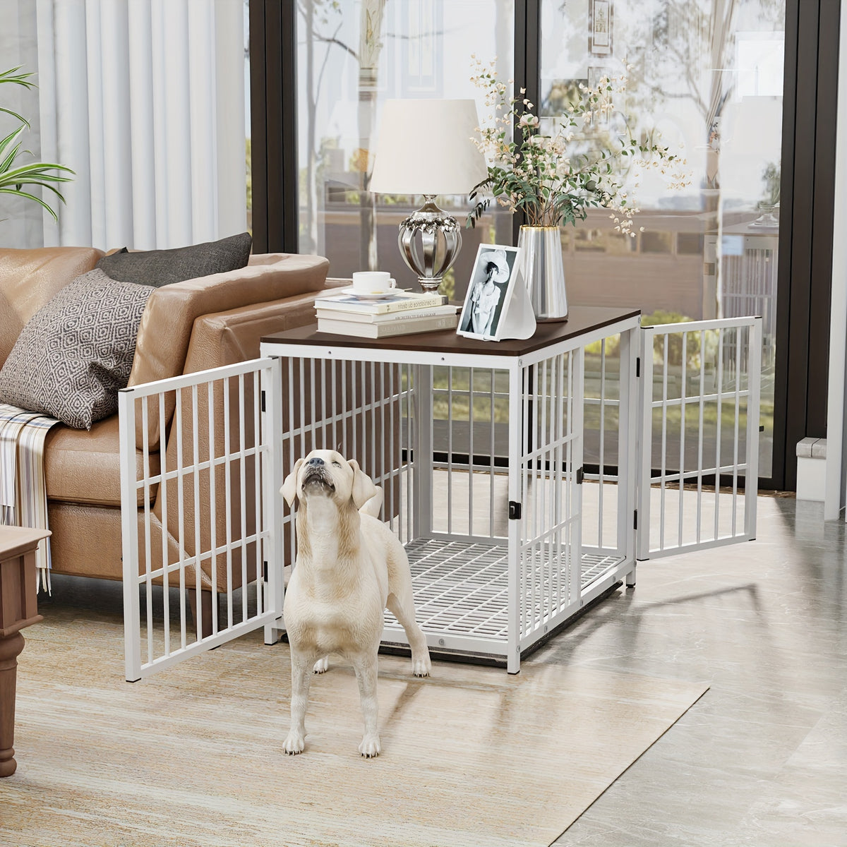 Gabbia per cani, legno per animali e casa – vista dettagliata 9