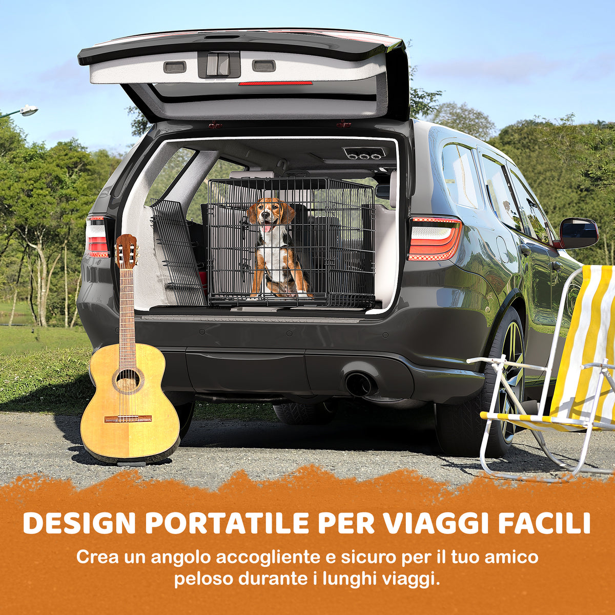 Gabbia per cani, pieghevole per animali e casa – vista dettagliata 7