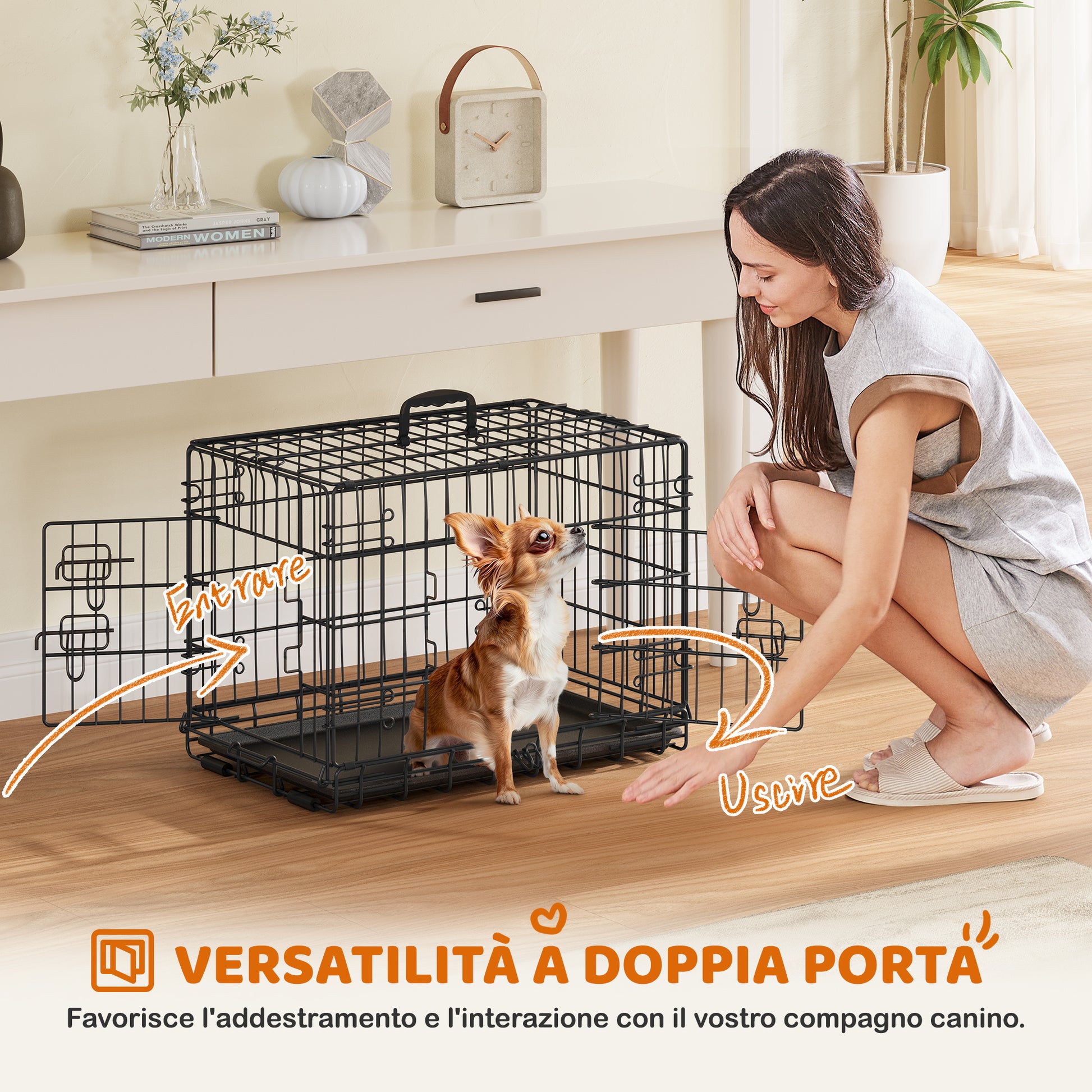 Gabbia per cani, pieghevole per animali e casa – vista dettagliata 12