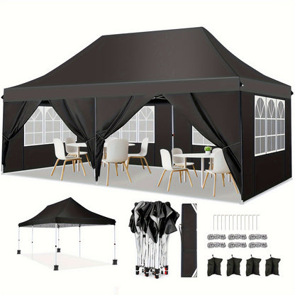 Gazebo pieghevole da giardino, Bianco per giardino e terrazza – vista dettagliata 42