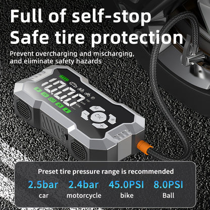 Gonfiatore portatile per pneumatici, Avviatore Batteria Auto Portatile 150PSL per auto – vista dettagliata 13