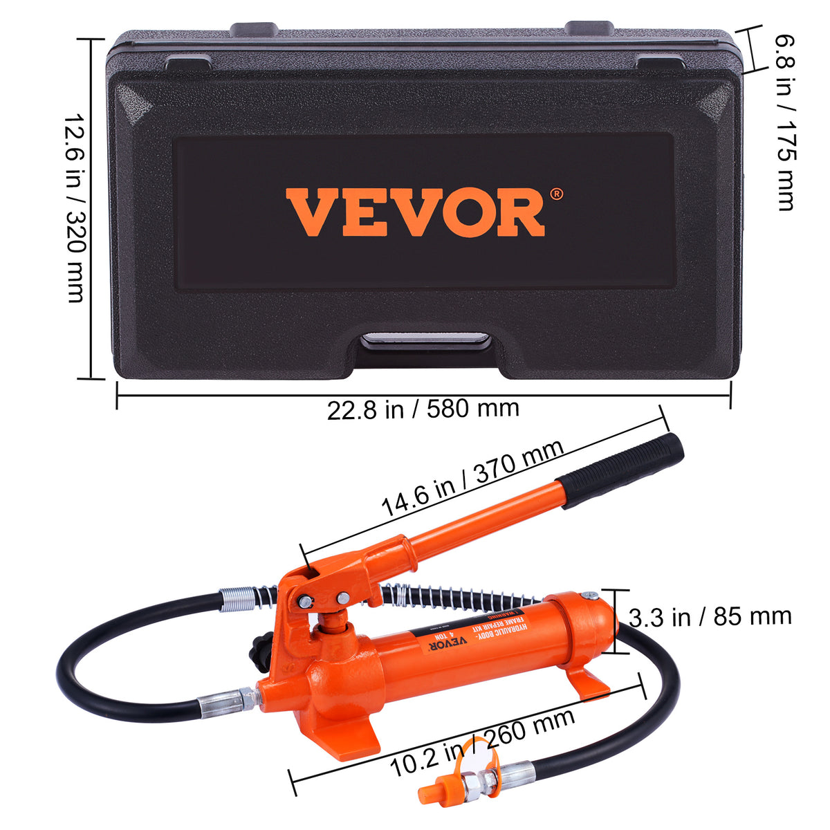 Kit di potenza portatile VEVOR, arancia per veicolo e viaggio – vista dettagliata 4