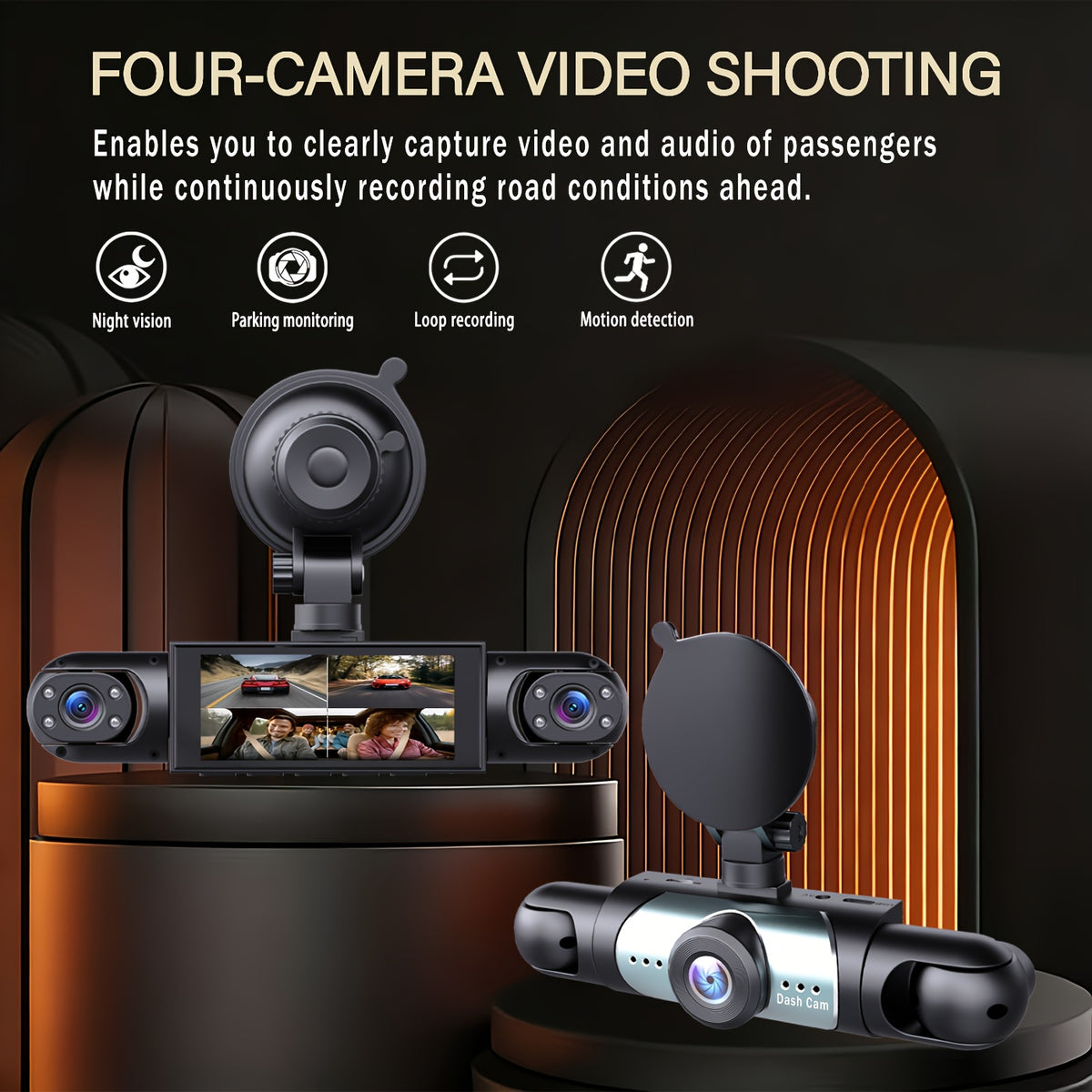 Kit Telecamera Auto, rotazione 360° per veicolo e viaggio – vista dettagliata 4