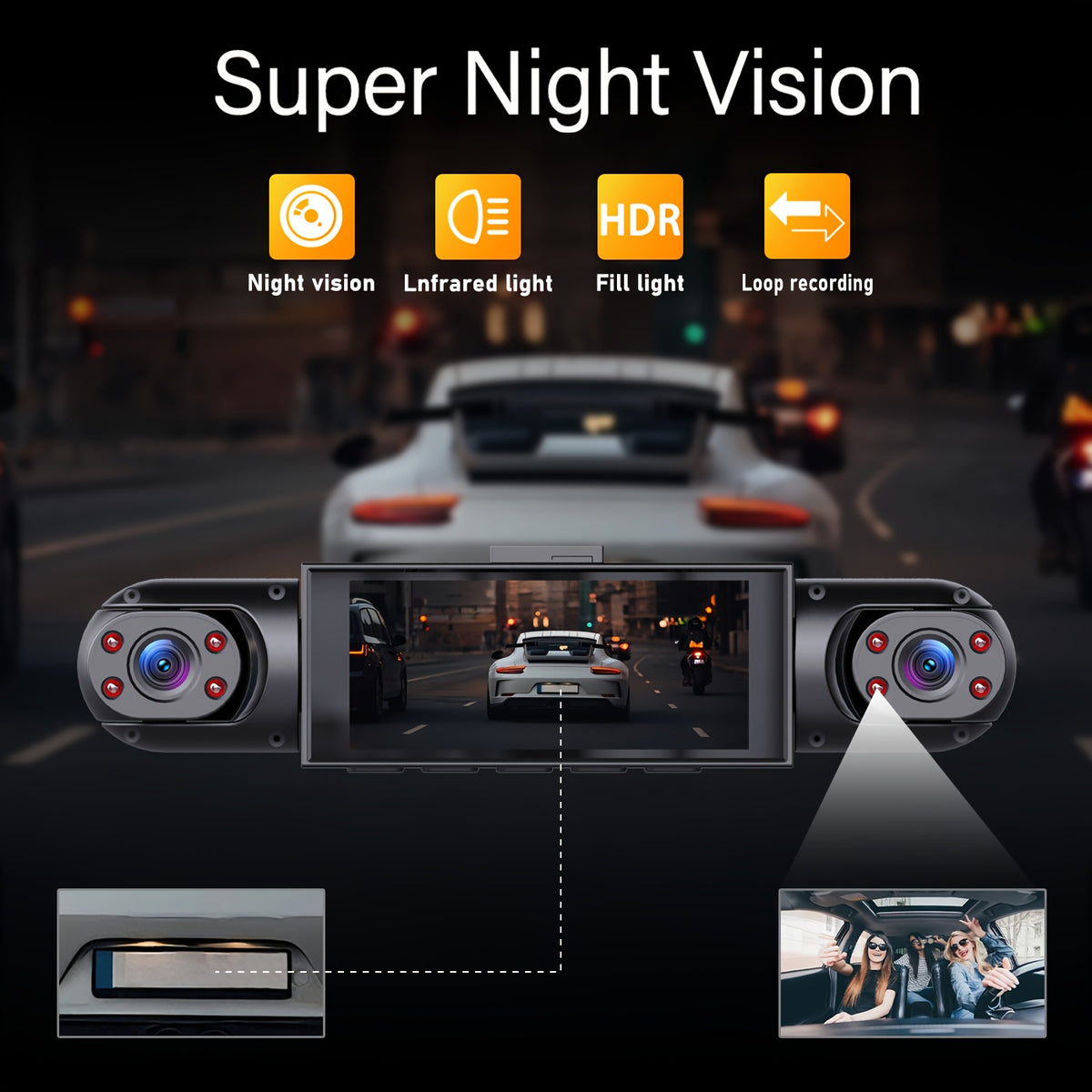 Kit Telecamera Auto, rotazione 360° per veicolo e viaggio – vista dettagliata 6