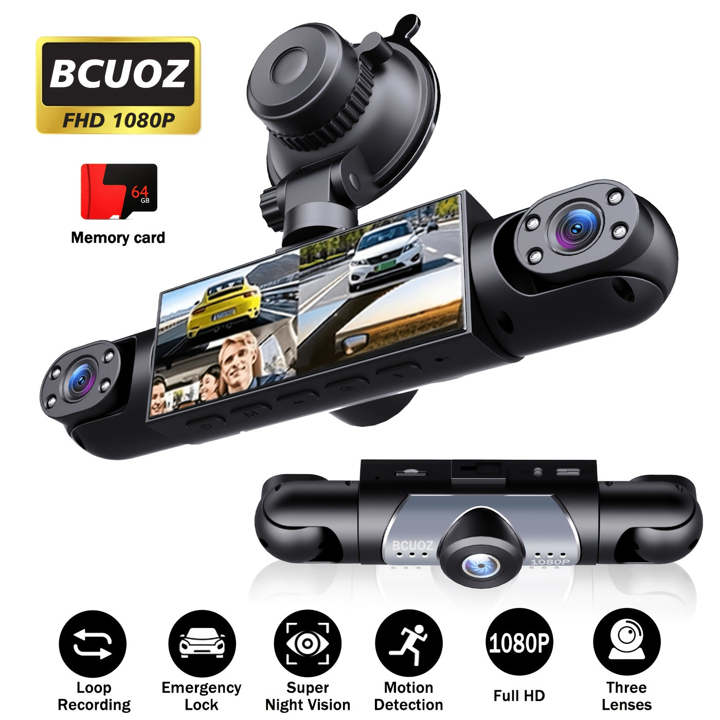 Kit Telecamera Auto, rotazione 360° per veicolo e viaggio – vista dettagliata 7
