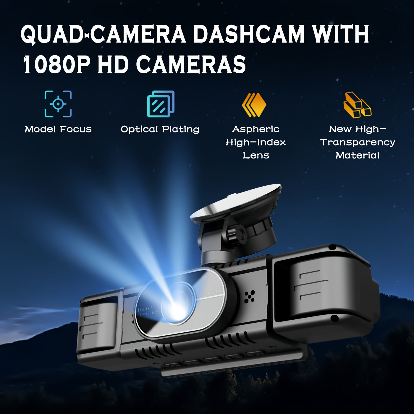 Kit Telecamera da Cruscotto BCUOZ, rotazione 360° per uso quotidiano e casa – vista dettagliata 7