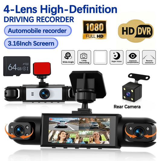 Kit Telecamera da cruscotto PODOFO, rotazione 360° per casa e viaggio – vista principale
