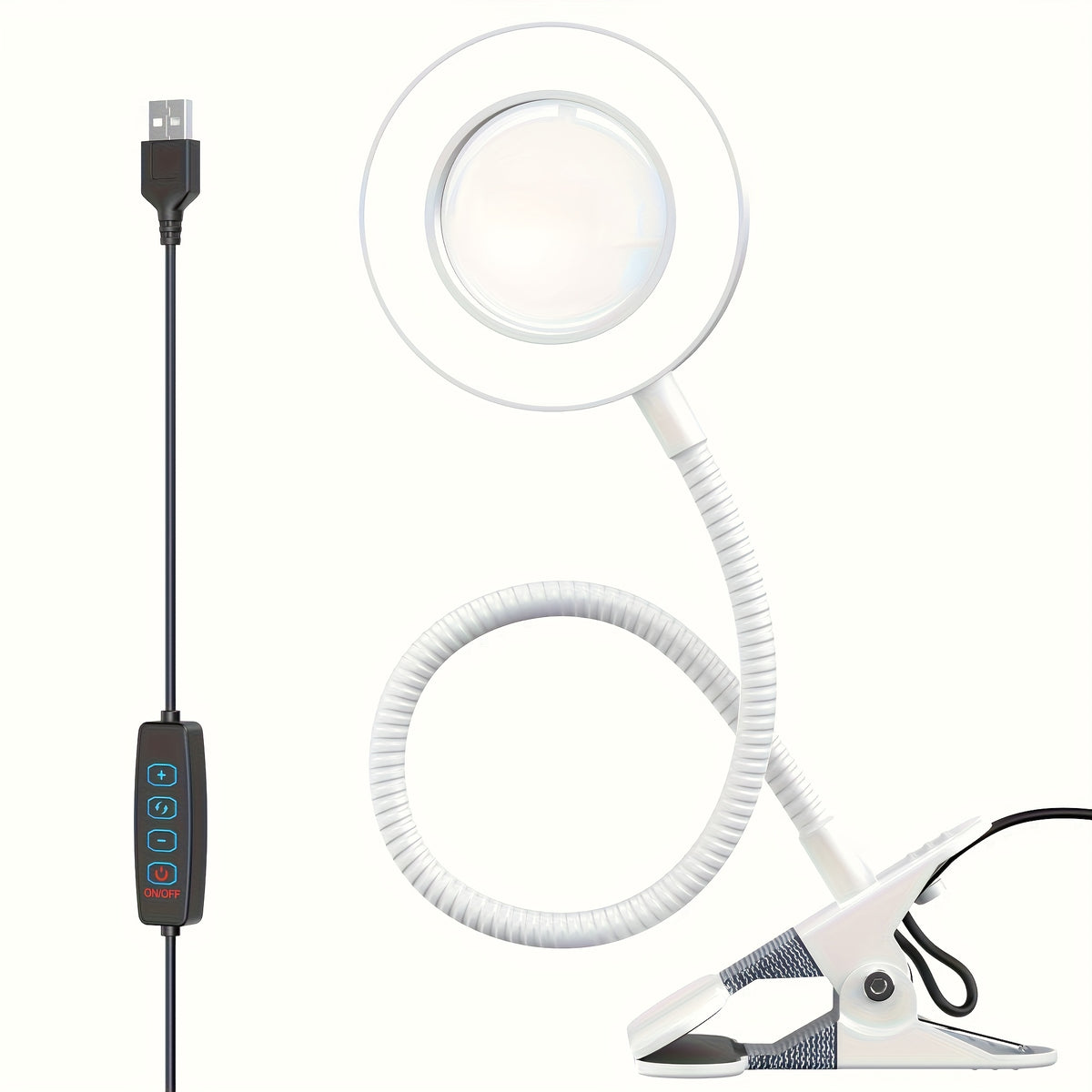 Lente d’ingrandimento LED, illuminazione LED per ufficio e smart working – vista dettagliata 5