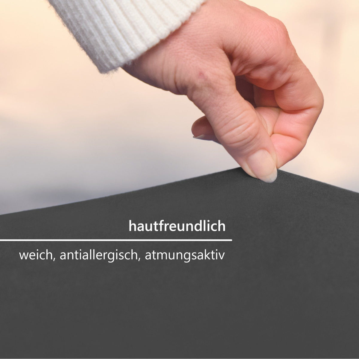 lenzuola elastiche in microfibra, Grigio chiaro per uso quotidiano – vista dettagliata 16