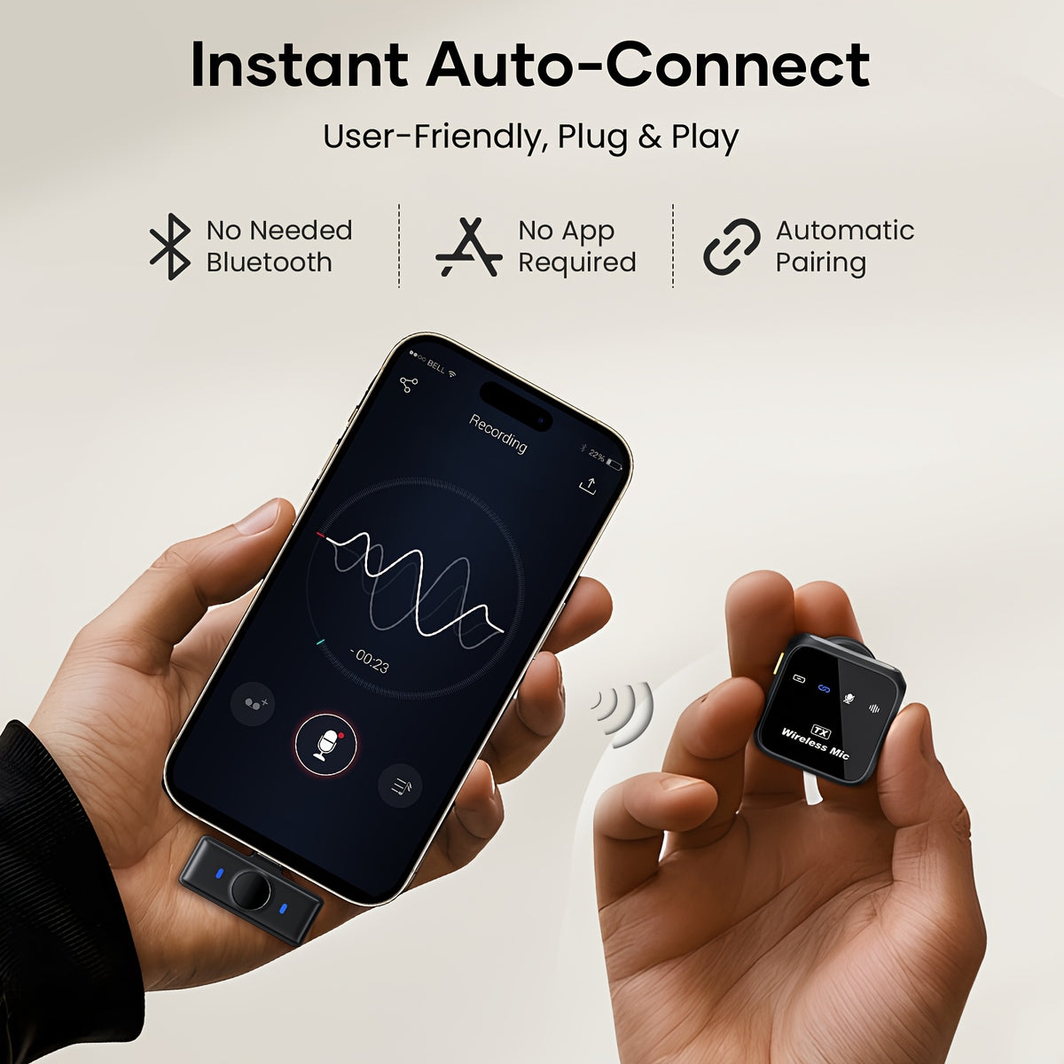 Microfono, wireless per veicolo e viaggio – vista dettagliata 2