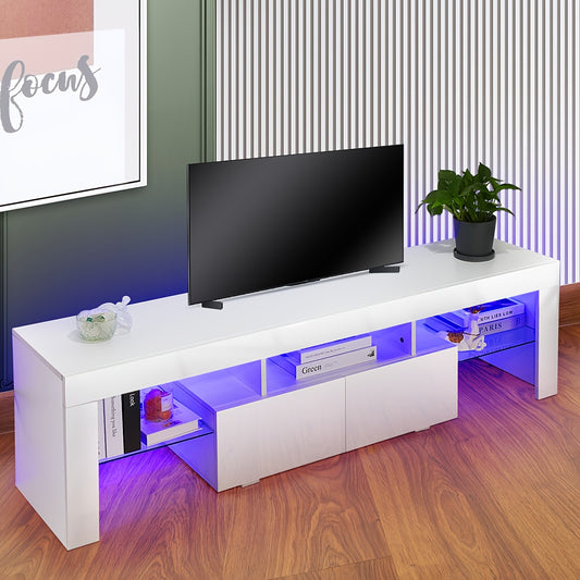 Mobile TV LED lucido, illuminazione LED per soggiorno e casa – vista principale