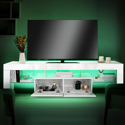 Mobile TV LED lucido, illuminazione LED per soggiorno e casa – vista dettagliata 2