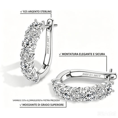 Orecchini, 1.2G per donna e zirconia intarsiate – vista dettagliata 6
