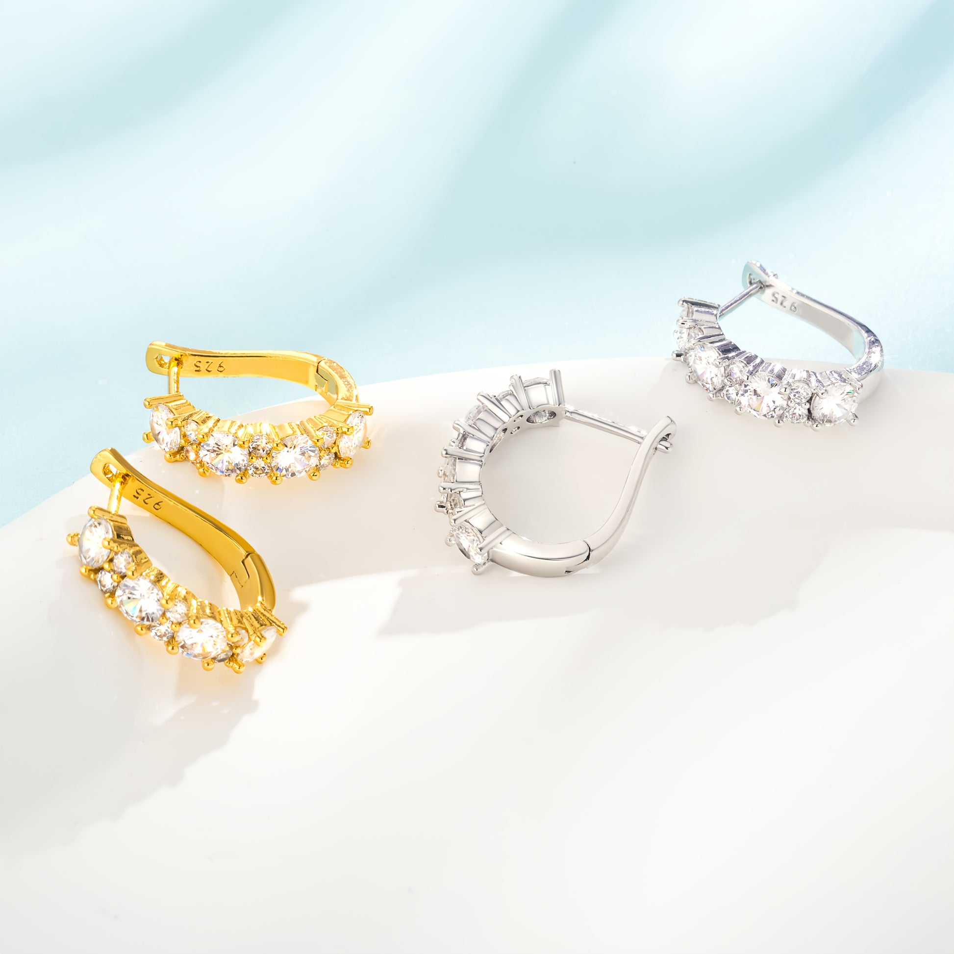 Orecchini, 1.2G per donna e zirconia intarsiate – vista dettagliata 19