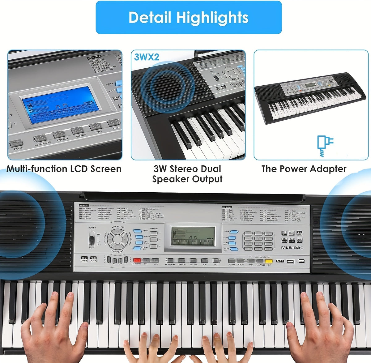 Pianoforti elettrici, Pacchetto Combinato per Principianti e uso quotidiano – vista dettagliata 4