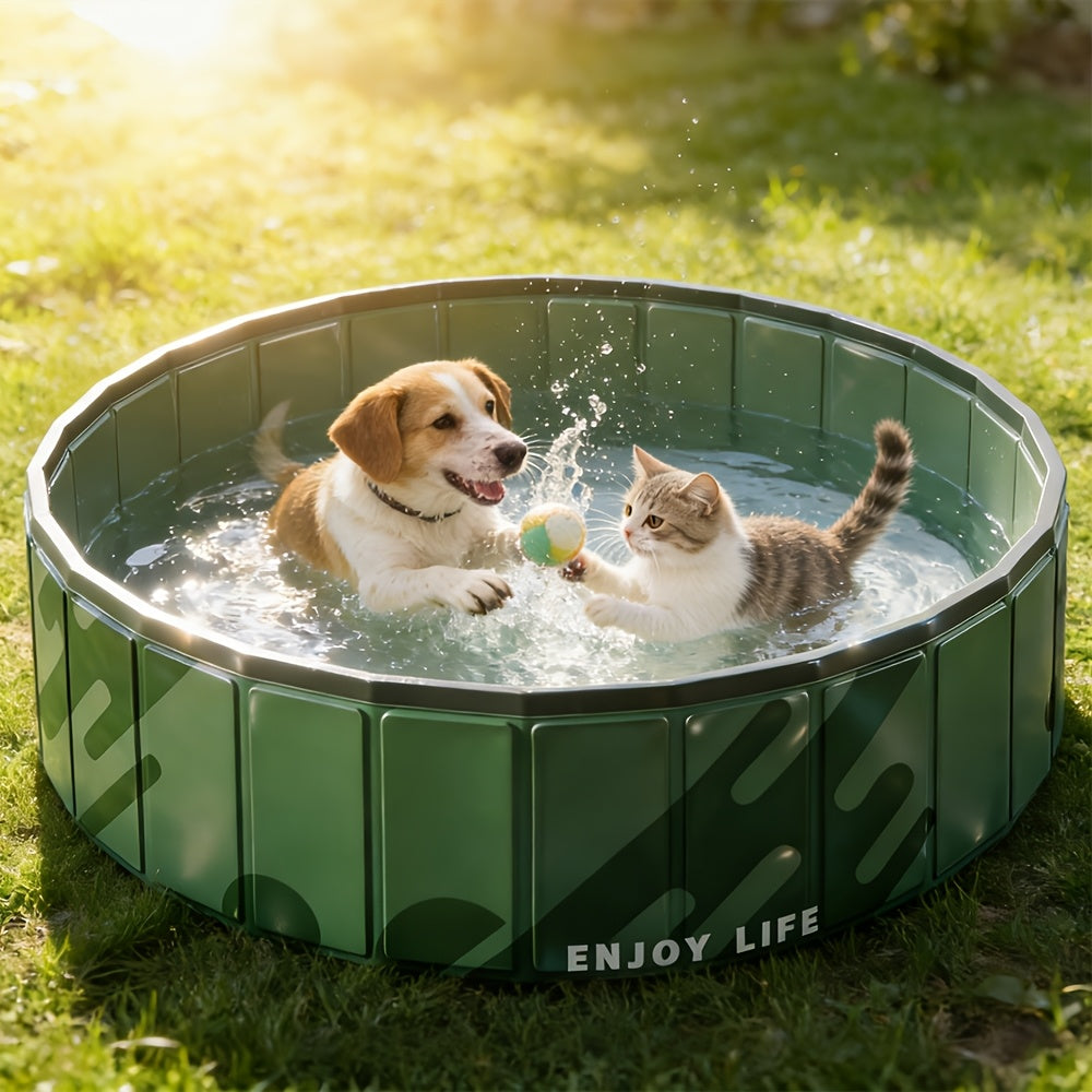 Piscina pieghevole per animali, Verde per bagno e casa – vista dettagliata 4