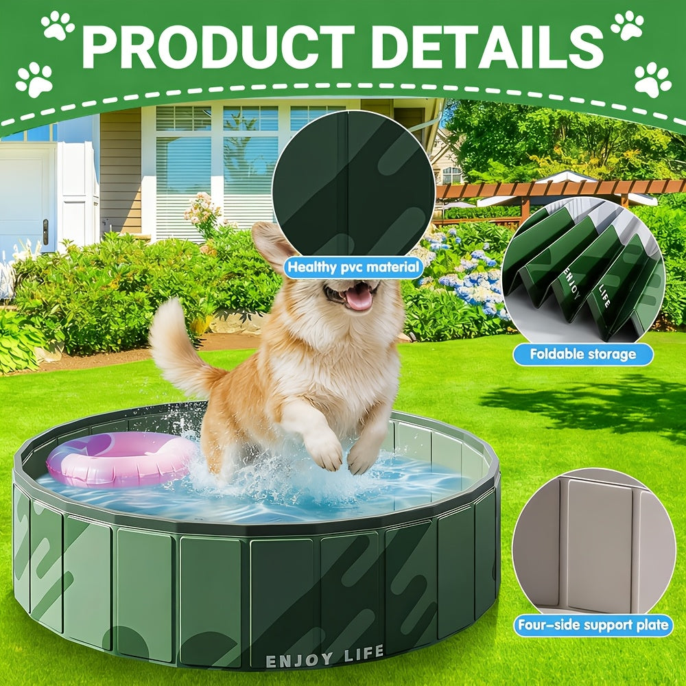 Piscina pieghevole per animali, Verde per bagno e casa – vista dettagliata 6