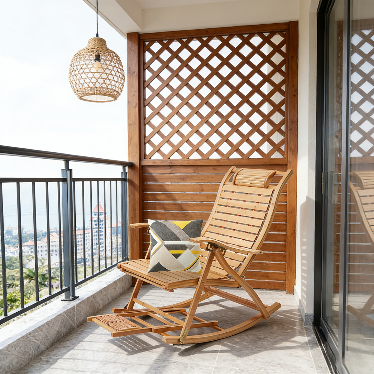 Poltrona reclinabile, AESOME Sedia a Sdraio Pieghevole: Poltrona per relax e giardino – vista dettagliata 5