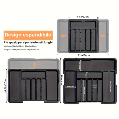 Portaposate da cassetto, Nero 2 pezzi per cucina – vista dettagliata 6