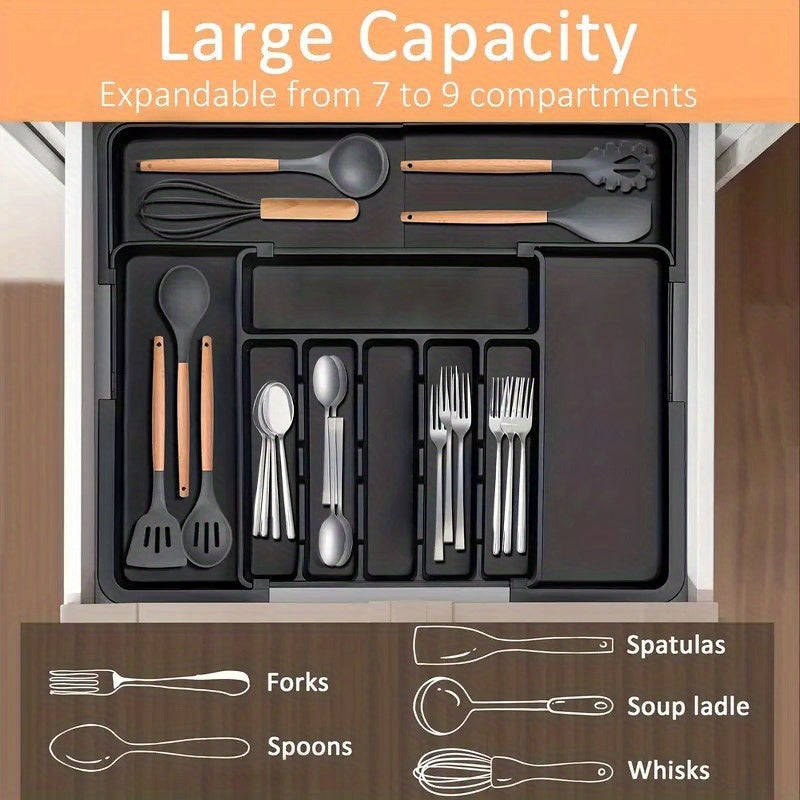 Portaposate da cassetto, regolabile per zona pranzo e cucina – vista dettagliata 2