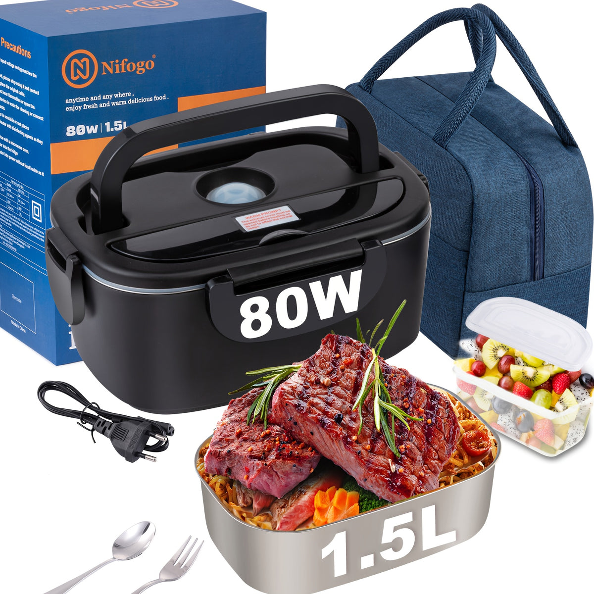 Portapranzo elettrico, 1,5L per zona pranzo e cucina – vista dettagliata 7