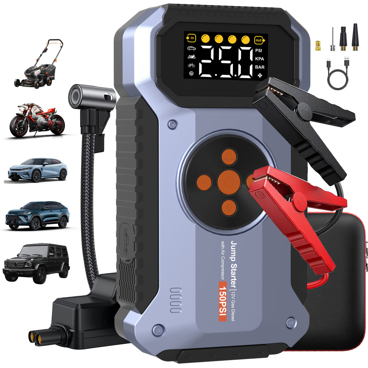 Power bank, 12000mAh per auto e moto – vista dettagliata 3