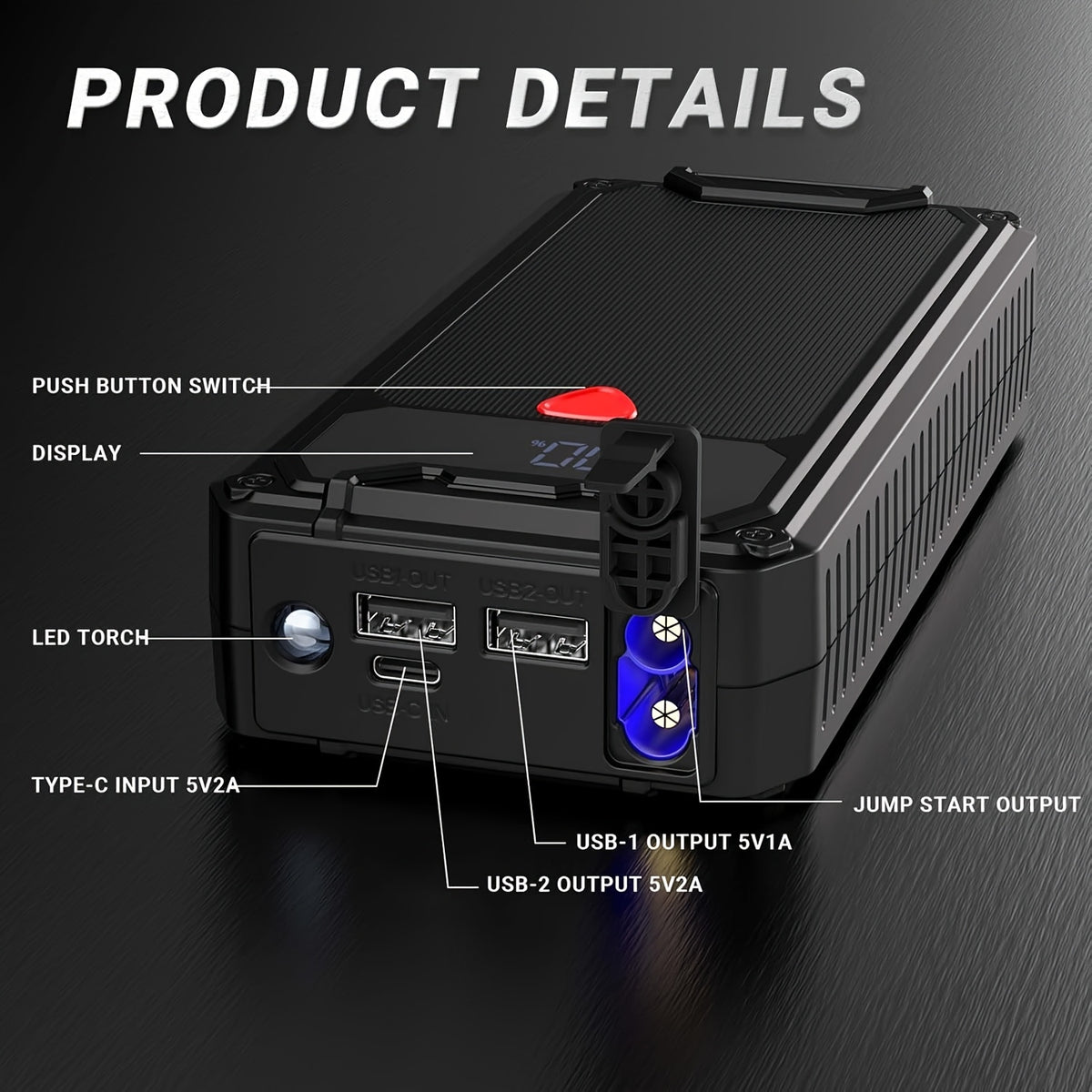 Power bank, 12V per veicolo – vista dettagliata 3