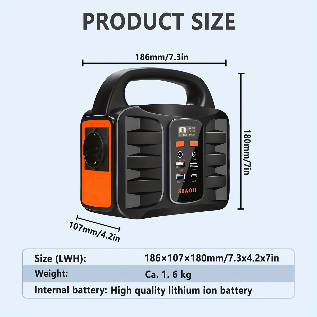 Power bank, 150W per campeggio e viaggio – vista dettagliata 2