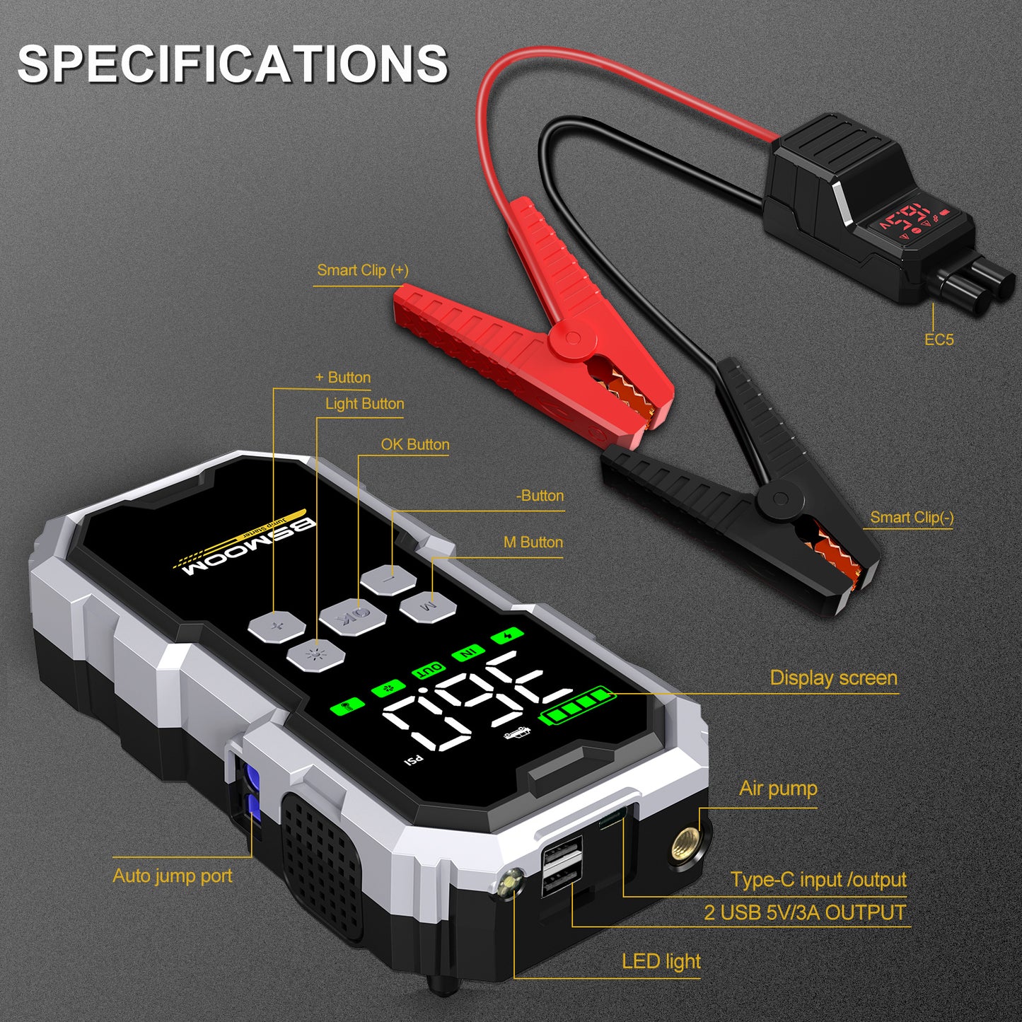 Power bank, 21800mAh per auto e bicicletta – vista dettagliata 17