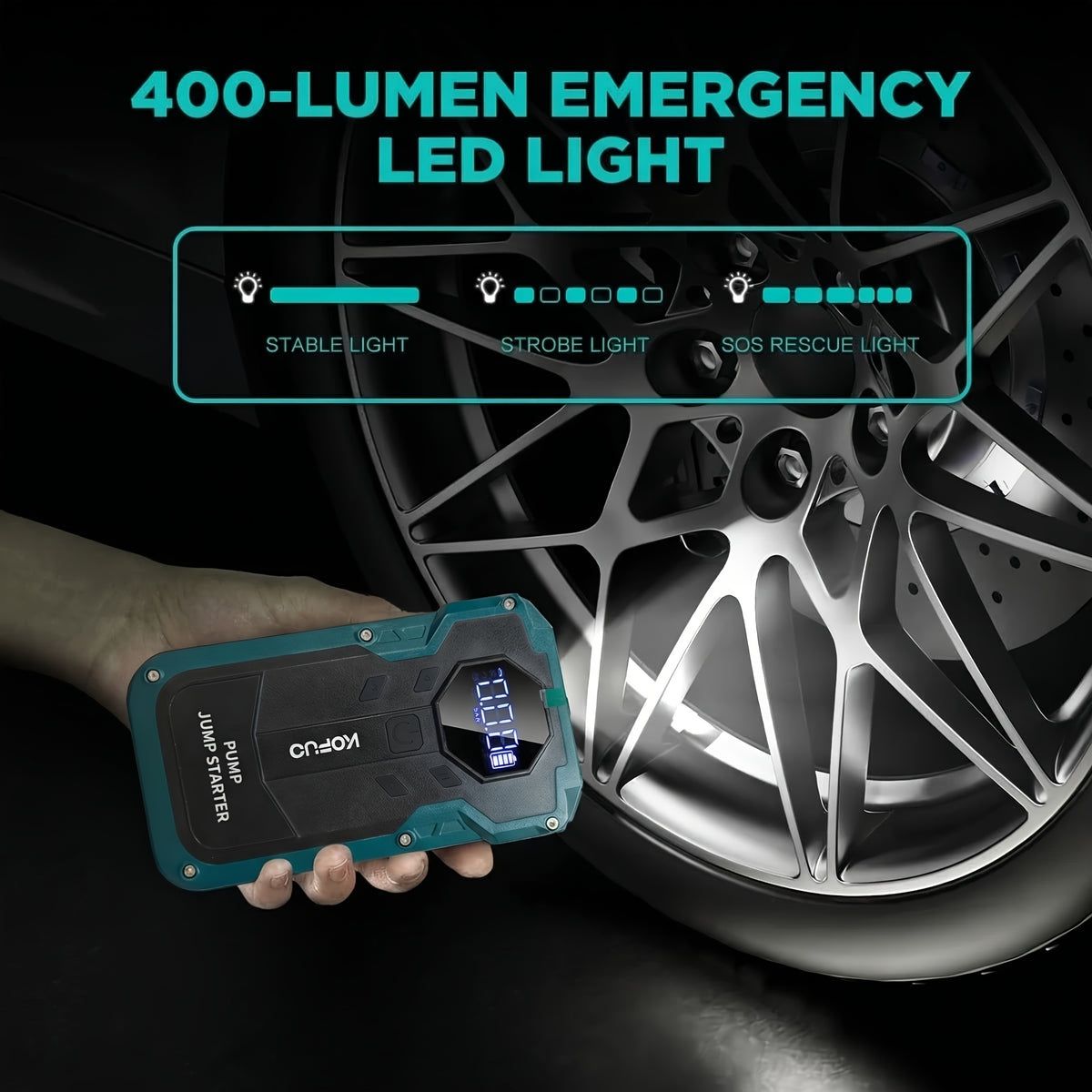 Power bank, Avviamento 7000A per auto – vista dettagliata 4