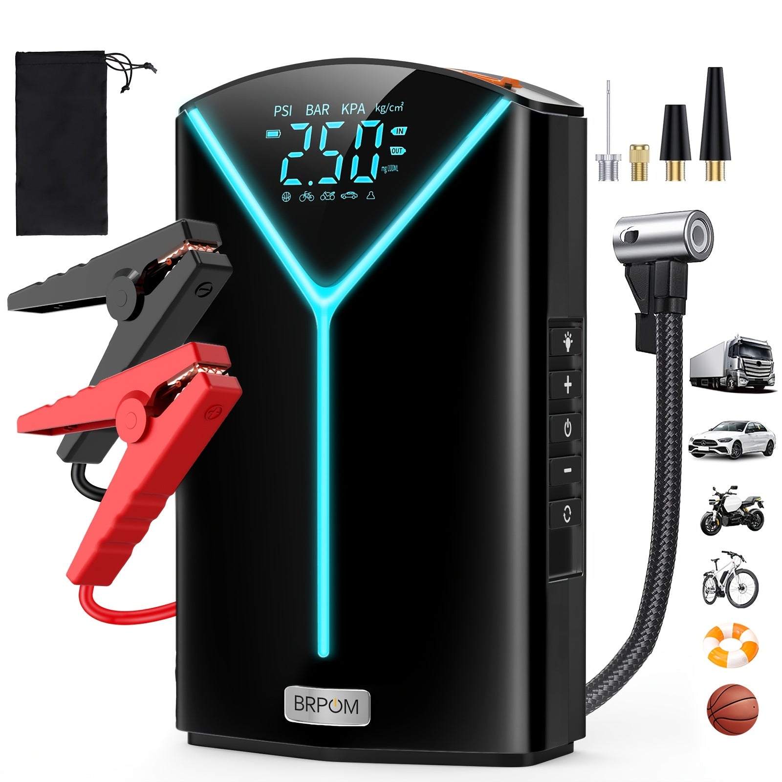 Power bank, Nero per bicicletta e auto – vista principale