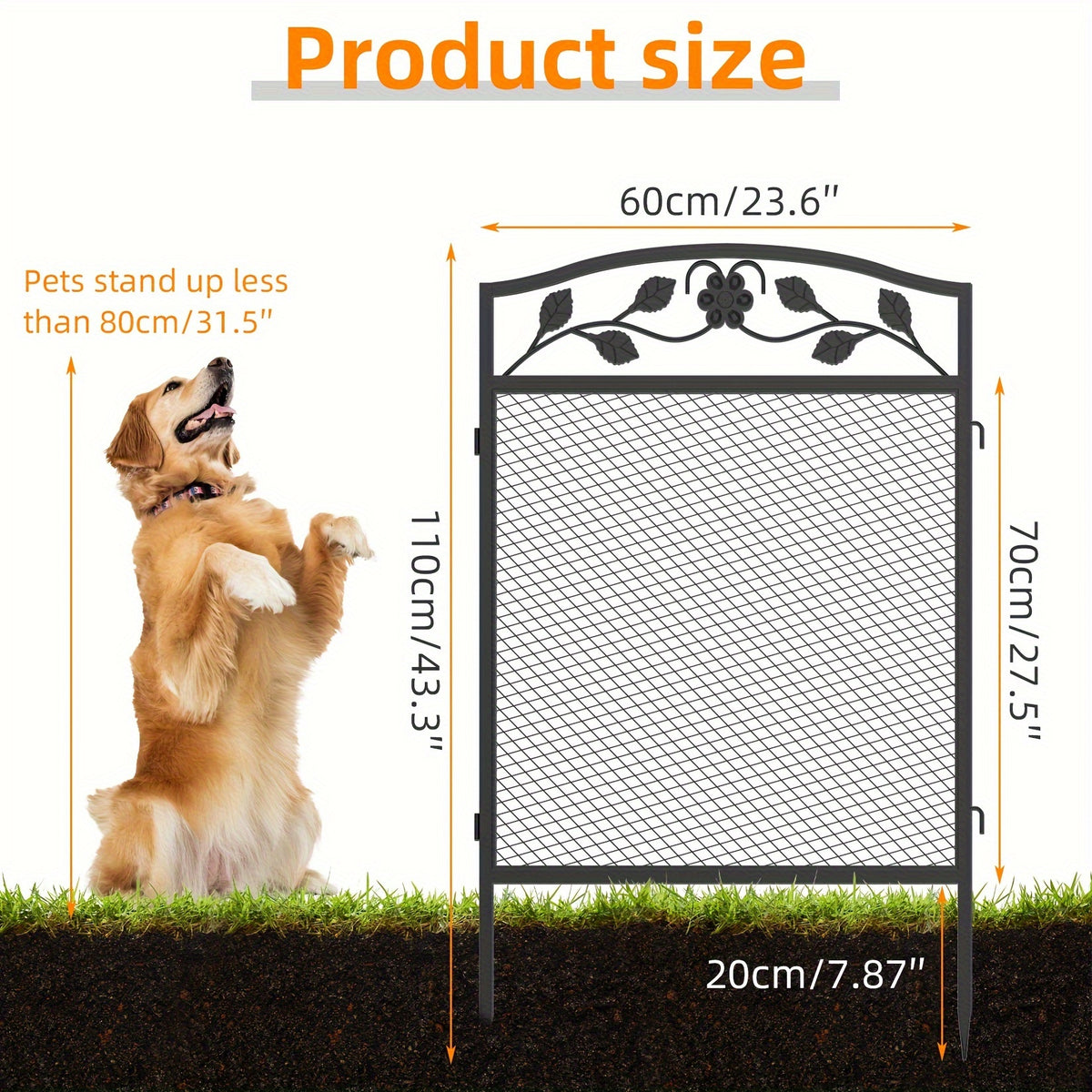 Recinto decorativo a, metallo per giardino e terrazza – vista dettagliata 3
