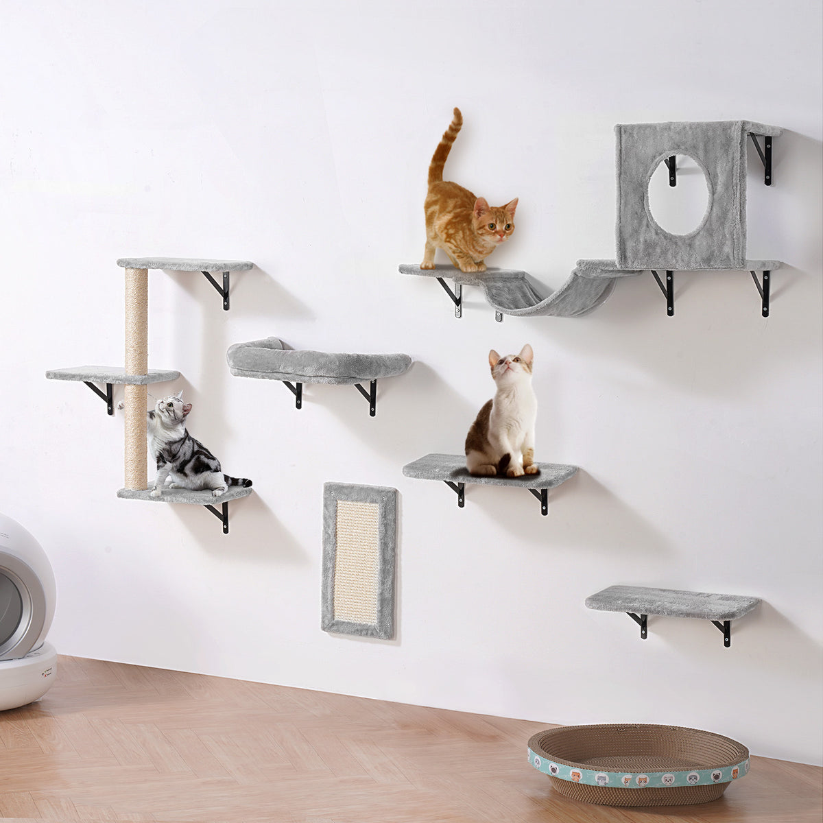 Ripiani, 6 Pezzi per Gatti e Gatti con Piattaforma – vista principale