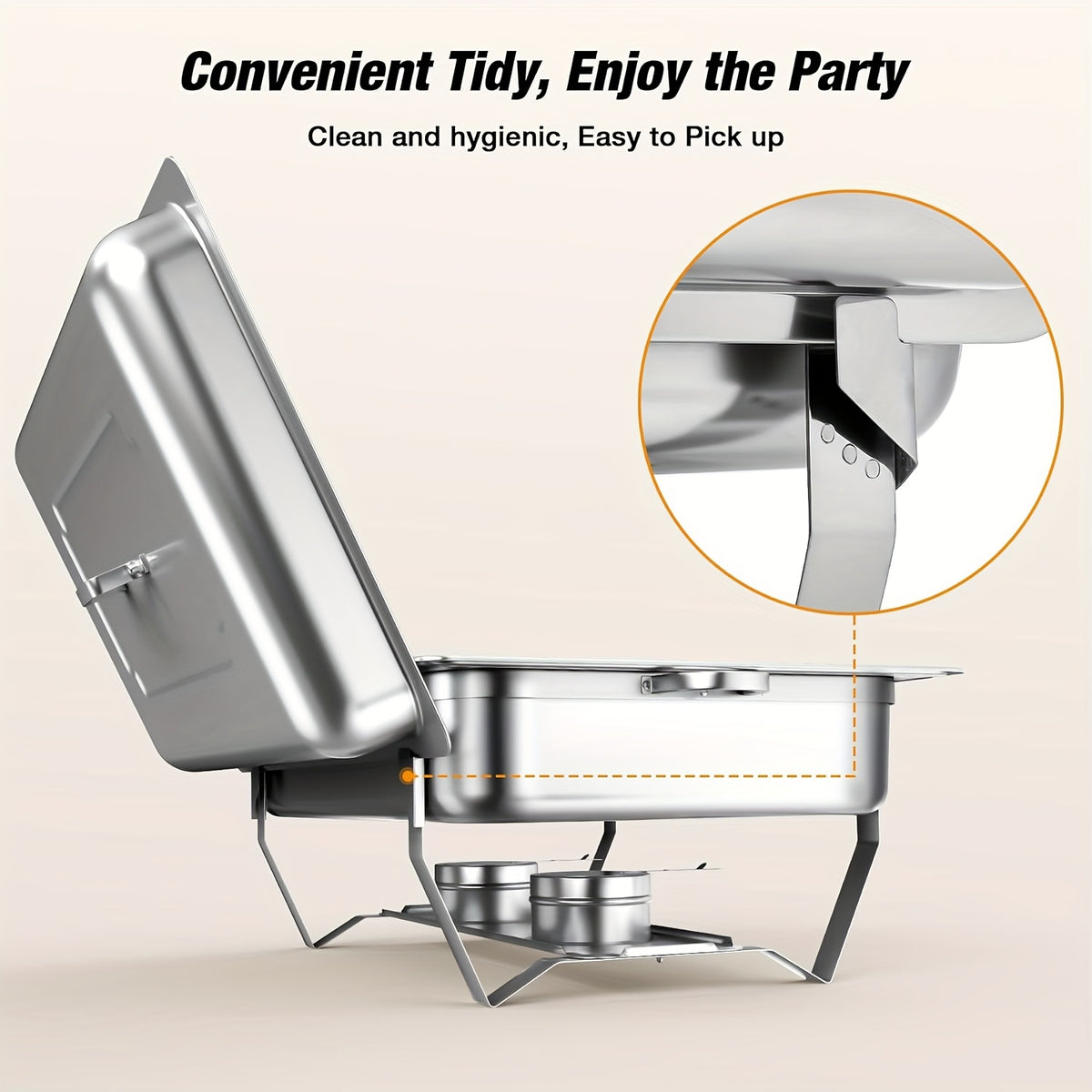 Scaldavivande da buffet, acciaio inox per cucina e zona pranzo – vista dettagliata 7