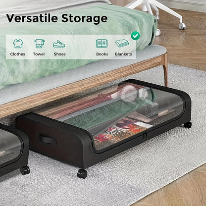 Scatola di Archiviazione Sotto Letto, pieghevole per camera da letto e letto – vista dettagliata 3