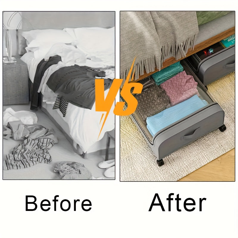 Scatola di Archiviazione Sotto Letto, pieghevole per camera da letto e letto – vista dettagliata 7