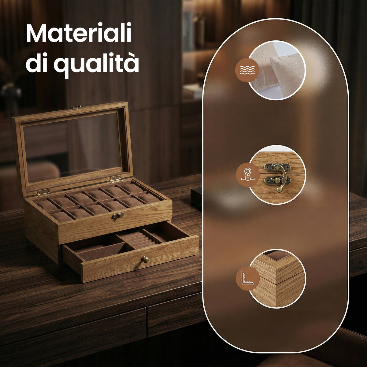 Scatola portaorologi, velluto per animali – vista dettagliata 21