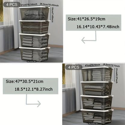 scatole impilabili, 46,99 cm 4 pezzi per casa e bagno – vista principale