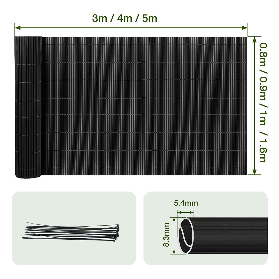 Schermo frangivista, 100 cm × 300 cm per balcone e terrazza – vista dettagliata 3