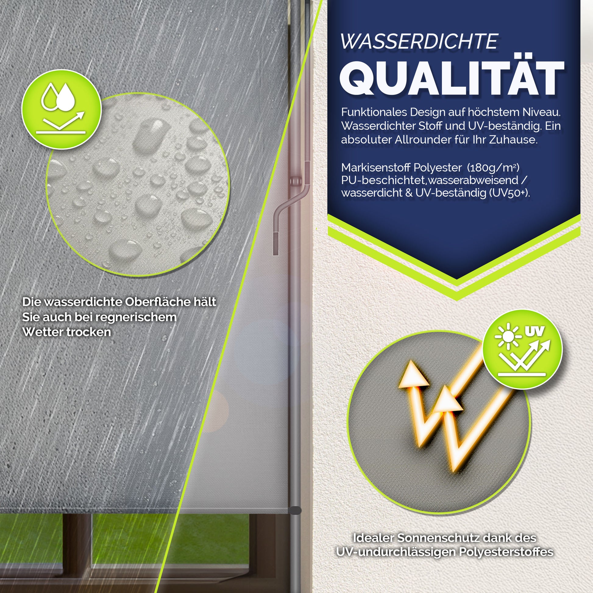 Schermo frangivista, Antracite, Beige per balcone e giardino – vista dettagliata 30