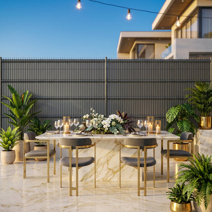 Schermo frangivista, Antracite per giardino – vista dettagliata 2