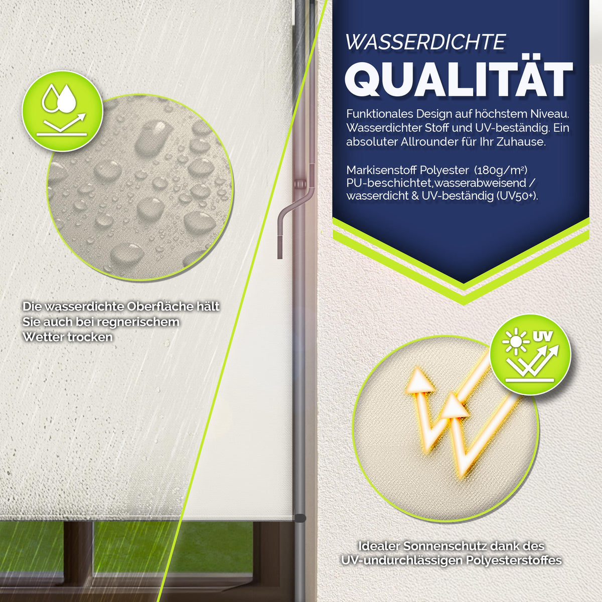 Schermo frangivista, Beige per giardino – vista dettagliata 12