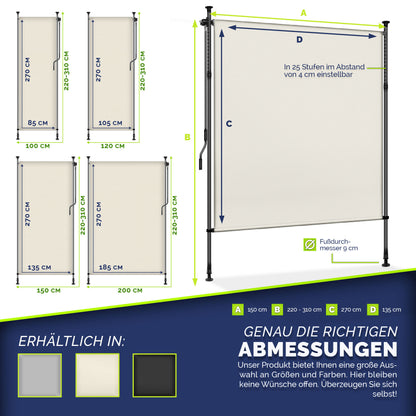 Schermo frangivista, Beige per giardino – vista dettagliata 40